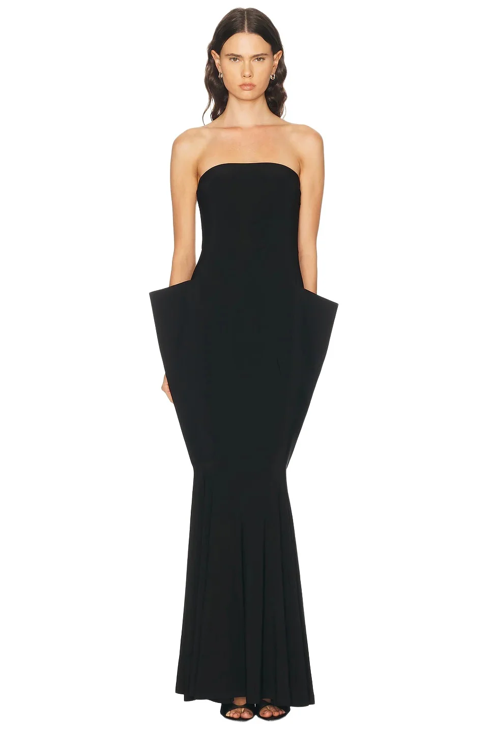 Strapless Wing Fishtail Gown