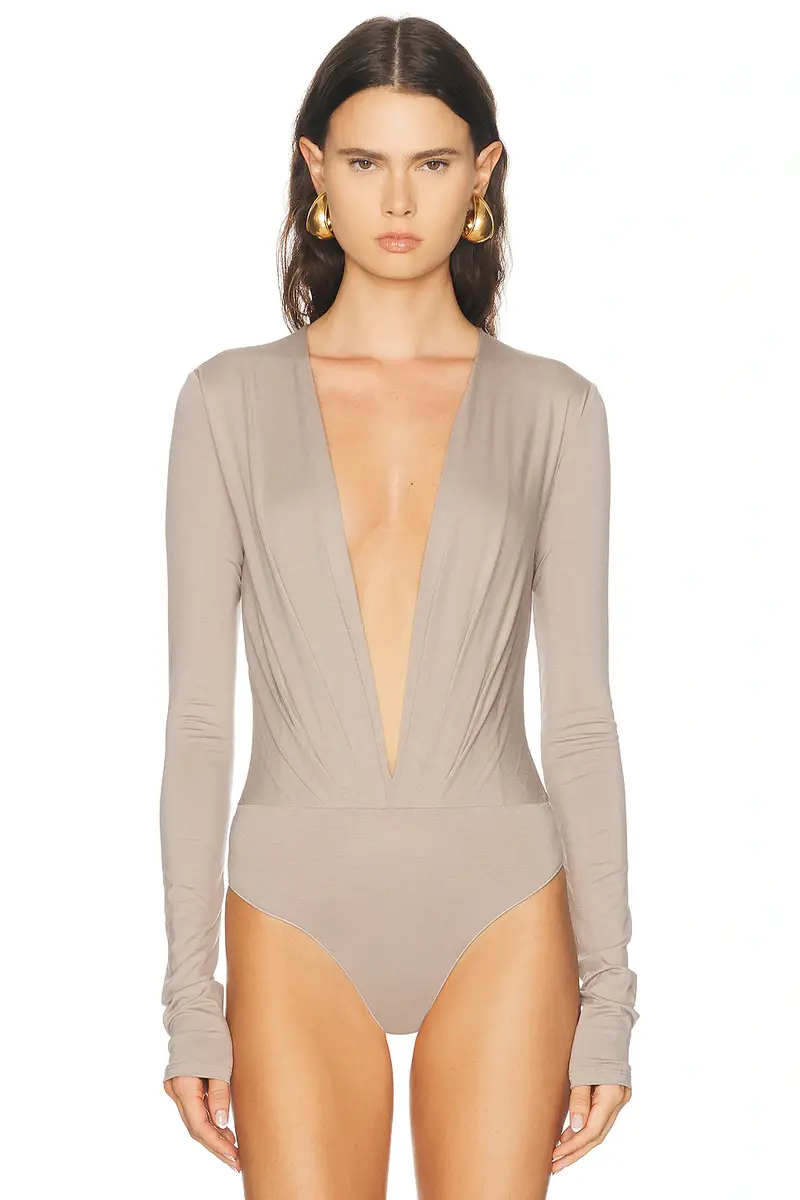 The Andamane Zelda Deep V Neck Bodysuit | Thumbnail 2 The Andamane Zelda Deep V Neck Bodysuit | Thumbnail 2