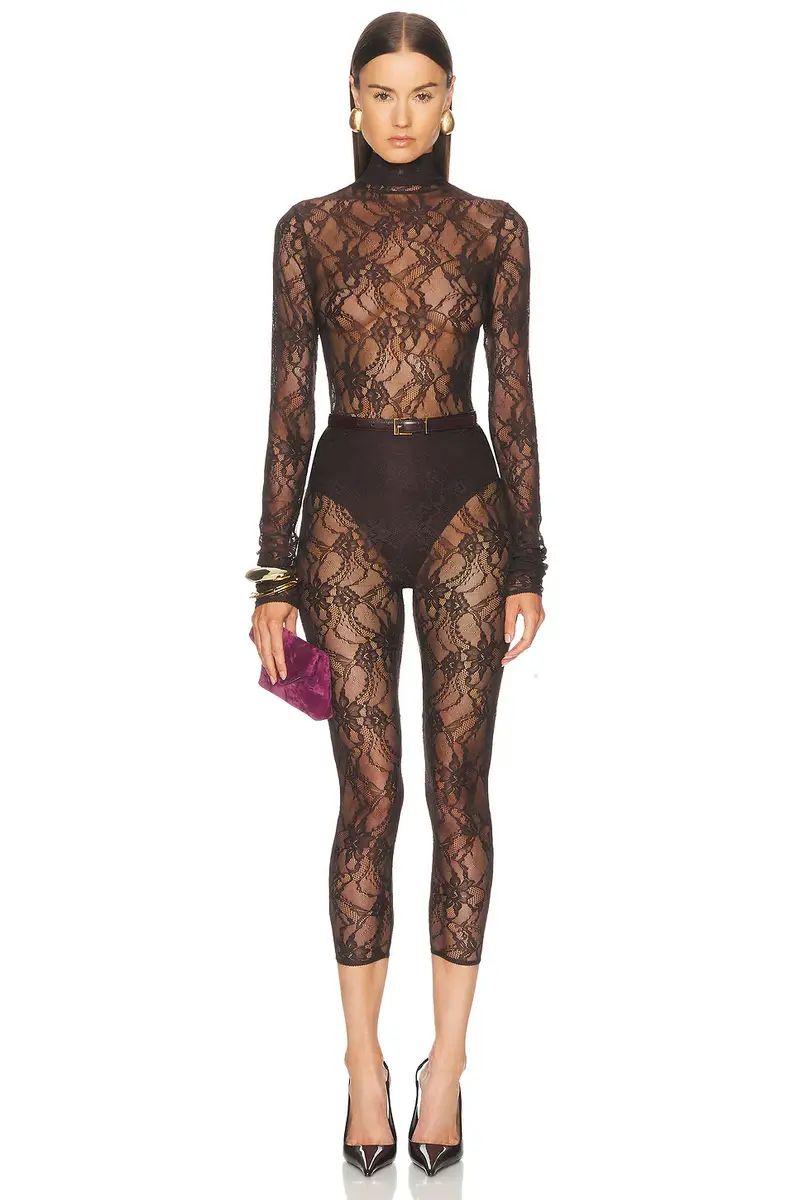 The Andamane Ziggy Lace Turtleneck Bodysuit | Thumbnail 5 The Andamane Ziggy Lace Turtleneck Bodysuit | Thumbnail 5