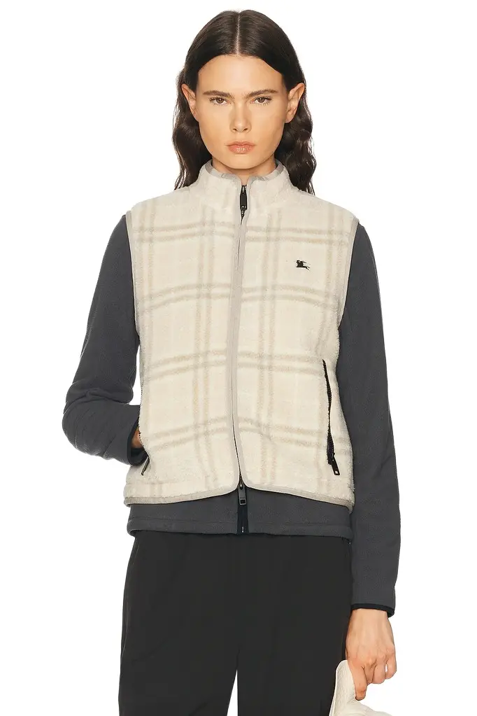 Genevieve Fleece Check Vest Genevieve Fleece Check Vest