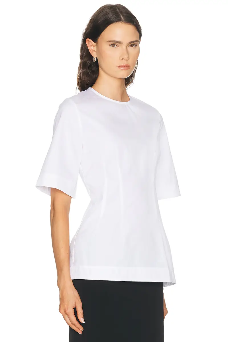 TOTEME Sculptural Cotton Tee | Thumbnail 2 TOTEME Sculptural Cotton Tee | Thumbnail 2