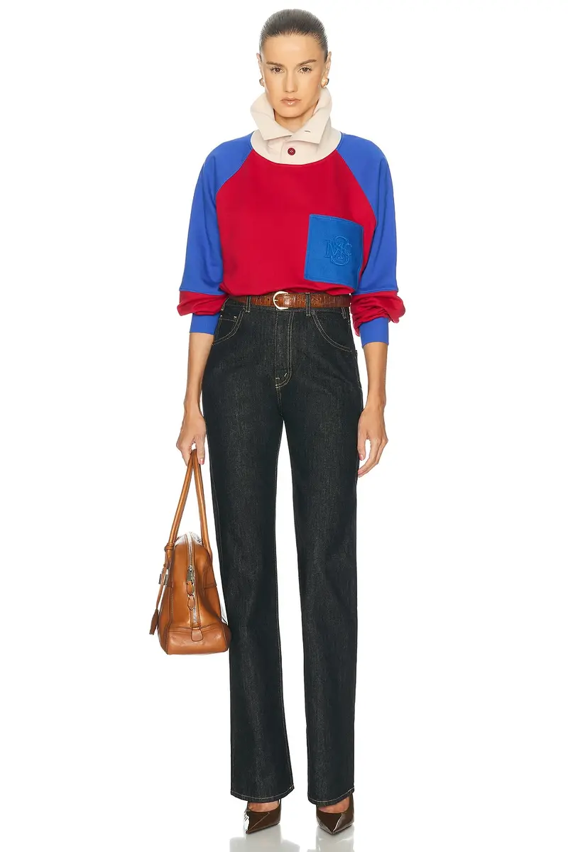 Stella McCartney Colour Block High Neck Sweatshirt | Thumbnail 4 Stella McCartney Colour Block High Neck Sweatshirt | Thumbnail 4
