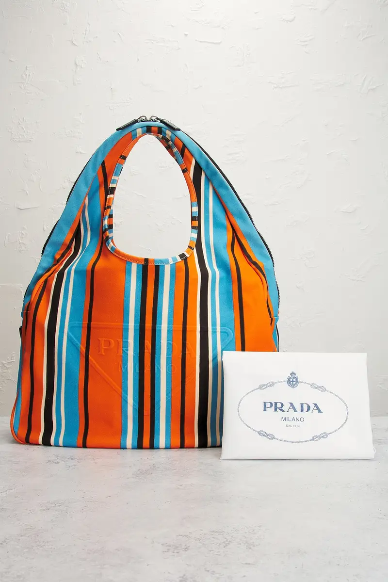 Prada Prada Canapa Baiadera Hobo Bag | Thumbnail 10 Prada Prada Canapa Baiadera Hobo Bag | Thumbnail 10