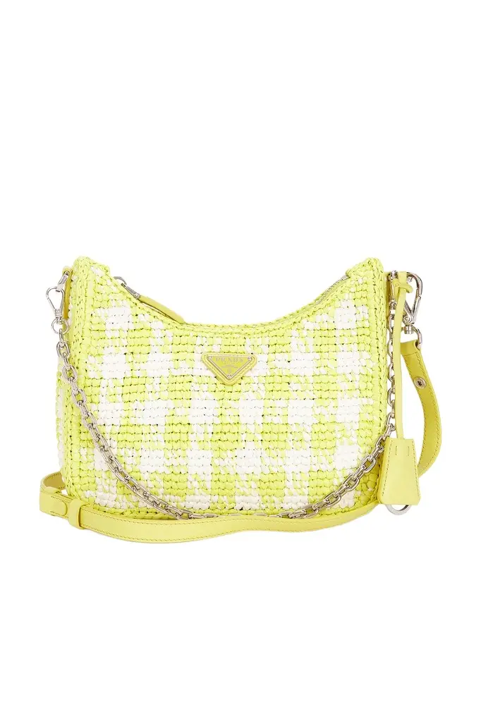 Prada Prada Raffia Crochet Re-Edition 2005 Shoulder Bag