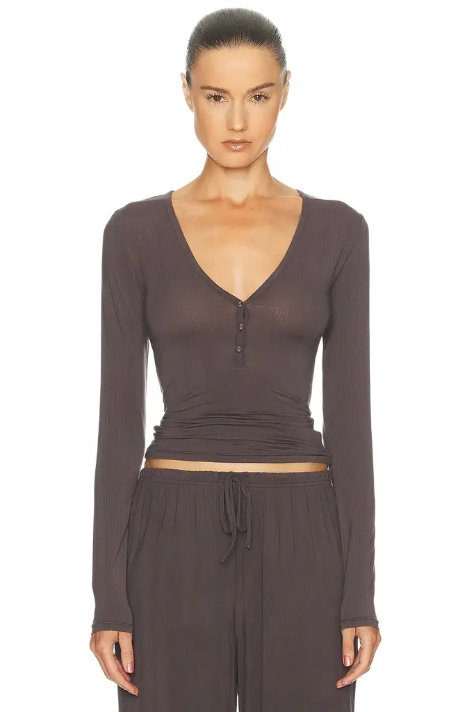 Cloud Sleep Henley Top Cloud Sleep Henley Top