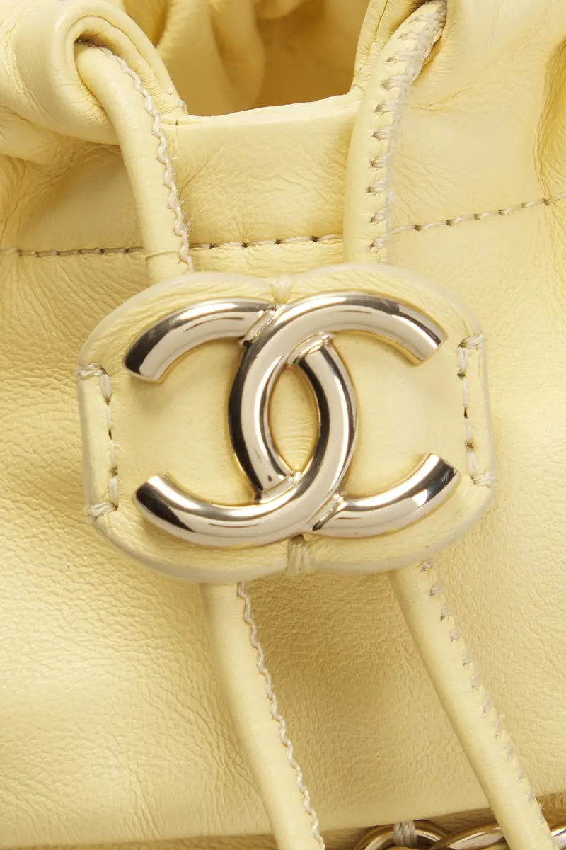 Chanel Chanel Lambskin Chain Frame Drawstring Bucket Bag | Thumbnail 6 Chanel Chanel Lambskin Chain Frame Drawstring Bucket Bag | Thumbnail 6