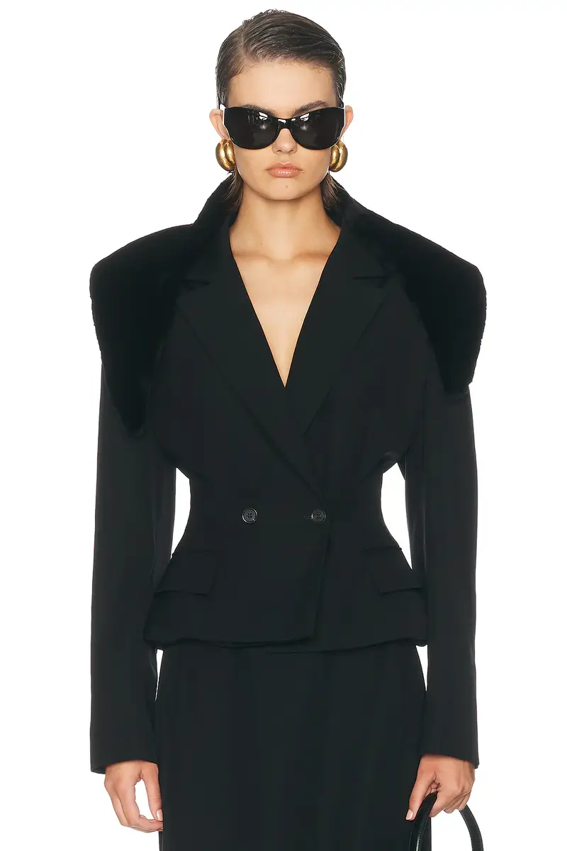 Nour Hammour Sena Shearling Pull Scarf | Thumbnail 2 Nour Hammour Sena Shearling Pull Scarf | Thumbnail 2