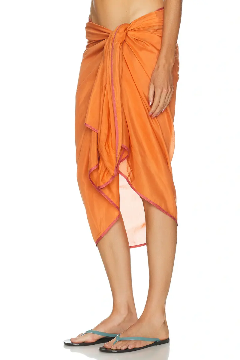 DONNI. The Silk Cotton Sheer Pareo | Thumbnail 3 DONNI. The Silk Cotton Sheer Pareo | Thumbnail 3