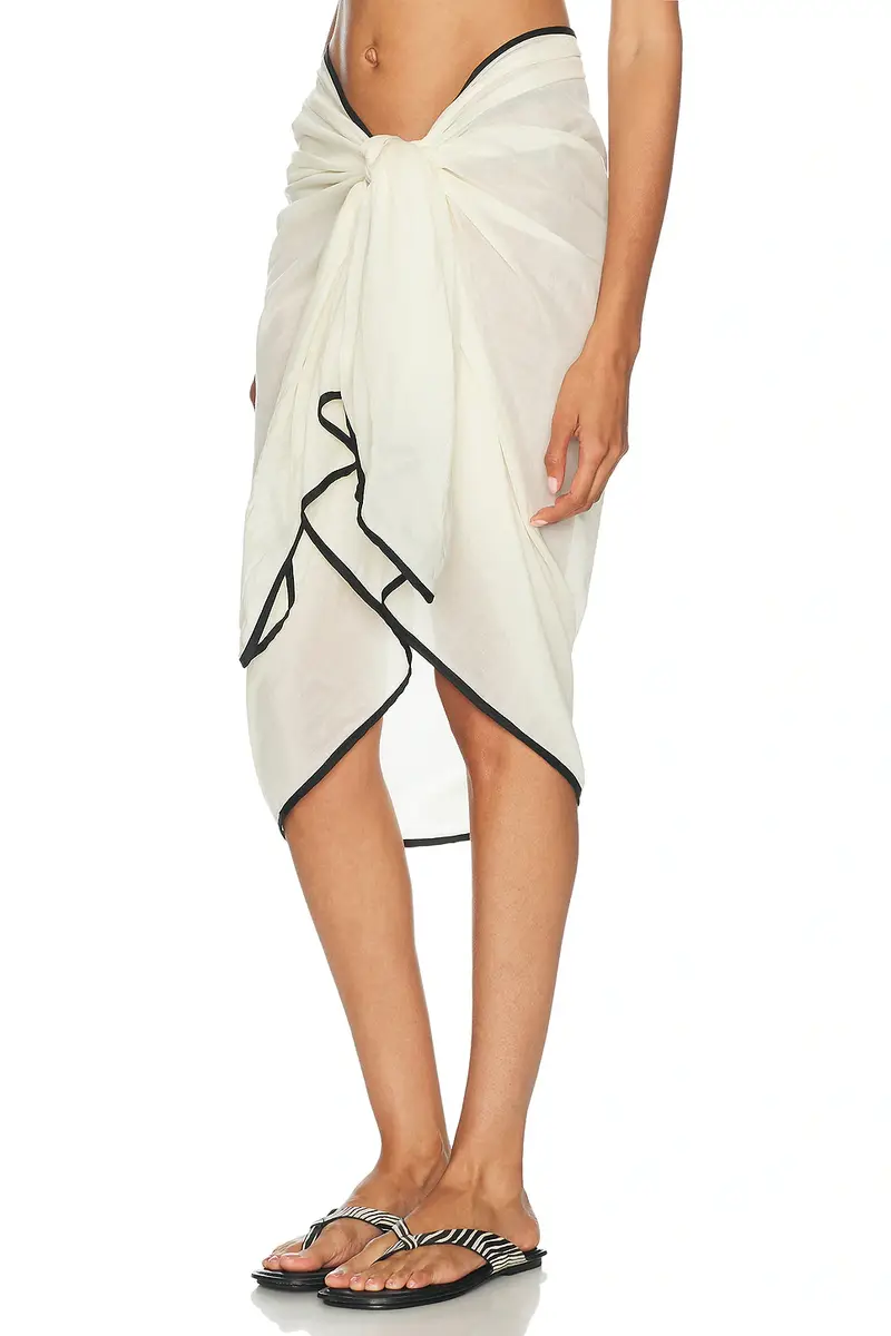 DONNI. The Silk Cotton Sheer Pareo | Thumbnail 3 DONNI. The Silk Cotton Sheer Pareo | Thumbnail 3