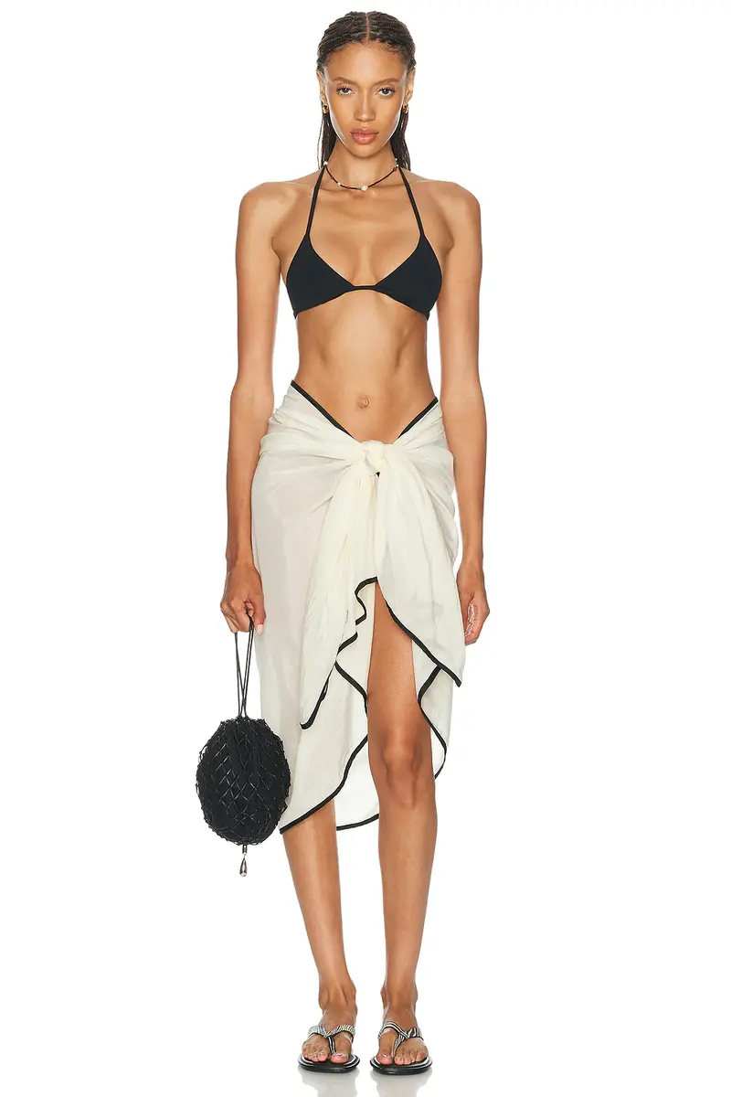 DONNI. The Silk Cotton Sheer Pareo | Thumbnail 5 DONNI. The Silk Cotton Sheer Pareo | Thumbnail 5