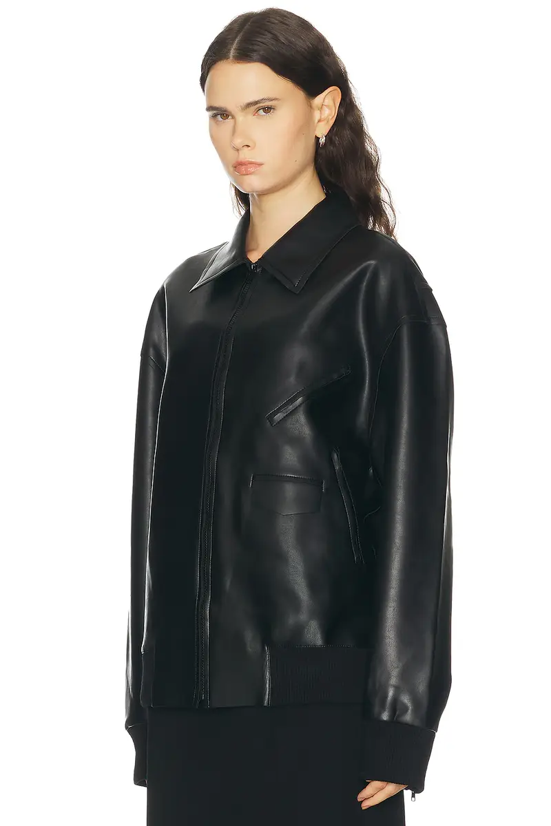 Norma Kamali Oversized Mens Classic Zip Front Jacket | Thumbnail 2 Norma Kamali Oversized Mens Classic Zip Front Jacket | Thumbnail 2
