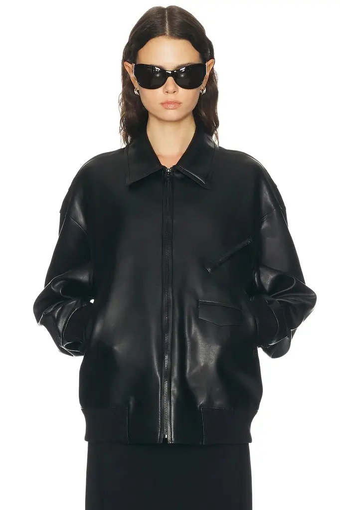 Norma Kamali Oversized Mens Classic Zip Front Jacket