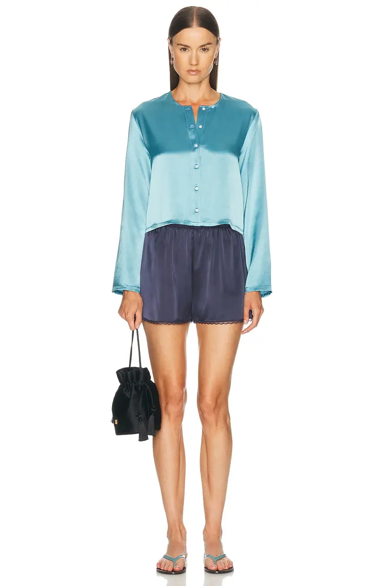 DONNI. The Silk Lace Tap Short | Thumbnail 6
