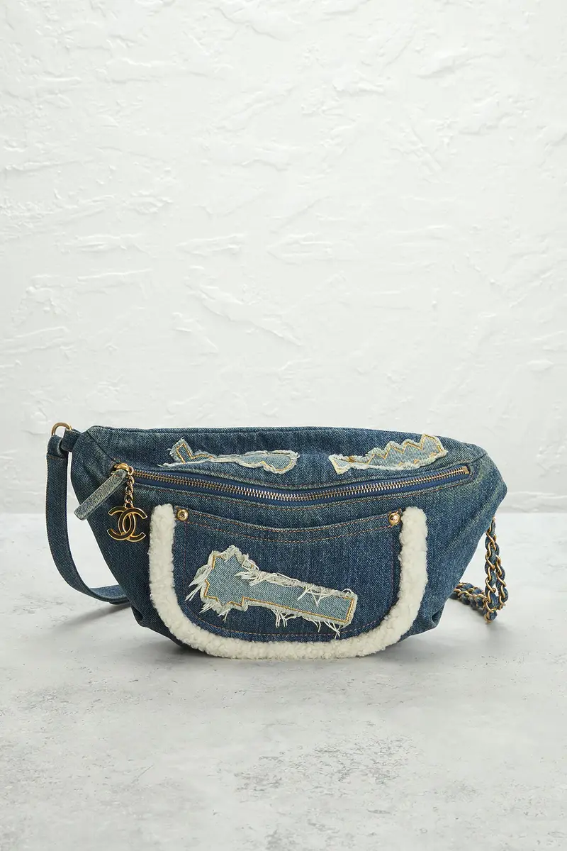 Chanel Chanel Denim & Shearling Egyptian Hieroglyph Belt Bag | Thumbnail 2 Chanel Chanel Denim & Shearling Egyptian Hieroglyph Belt Bag | Thumbnail 2