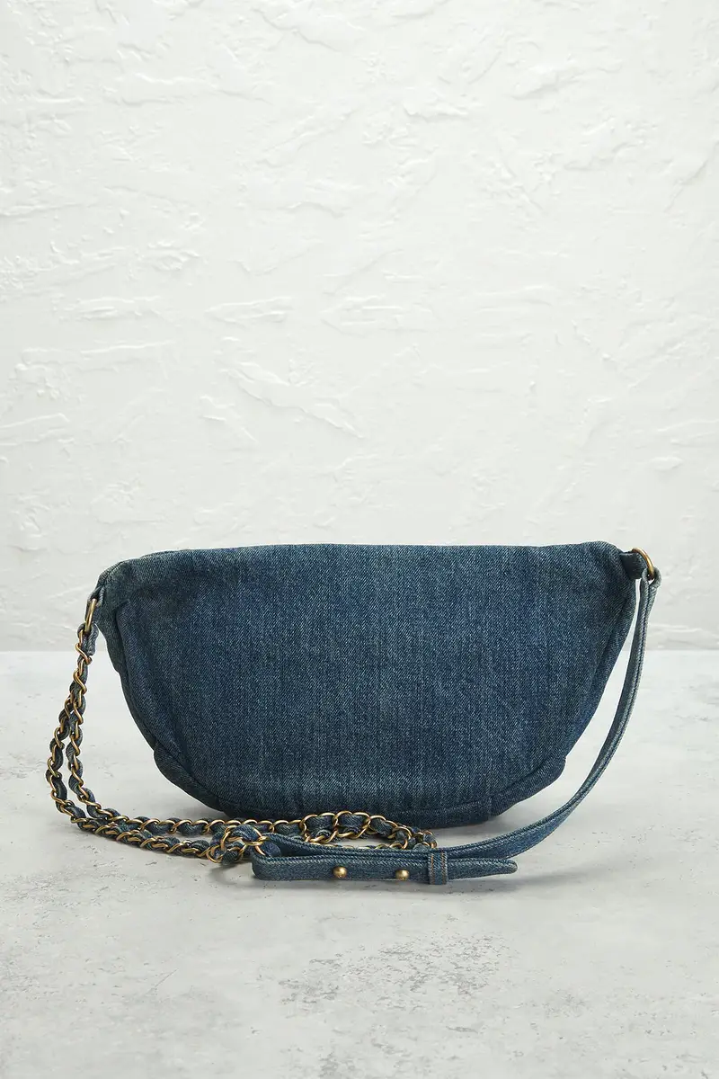 Chanel Chanel Denim & Shearling Egyptian Hieroglyph Belt Bag | Thumbnail 3 Chanel Chanel Denim & Shearling Egyptian Hieroglyph Belt Bag | Thumbnail 3