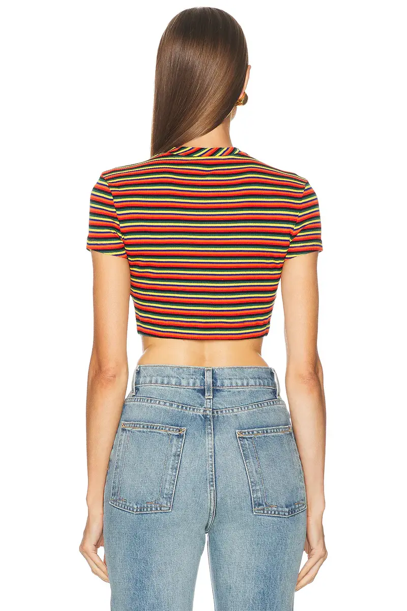 Dolce & Gabbana Jersey Rigato Cropped T-Shirt | Thumbnail 3 Dolce & Gabbana Jersey Rigato Cropped T-Shirt | Thumbnail 3