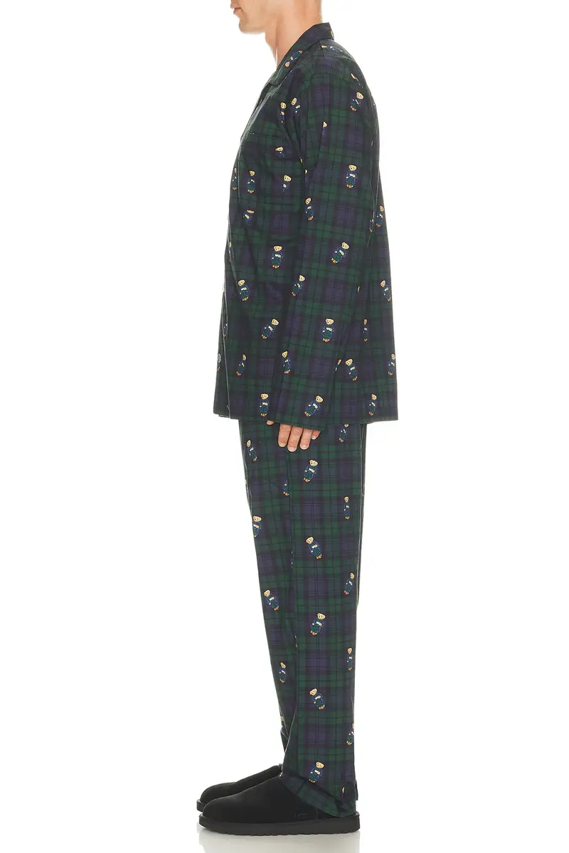 Polo Ralph Lauren Woven Long Sleeve PJ Top & PJ Pant Set | Thumbnail 2 Polo Ralph Lauren Woven Long Sleeve PJ Top & PJ Pant Set | Thumbnail 2