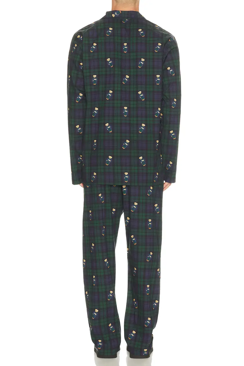 Polo Ralph Lauren Woven Long Sleeve PJ Top & PJ Pant Set | Thumbnail 3 Polo Ralph Lauren Woven Long Sleeve PJ Top & PJ Pant Set | Thumbnail 3