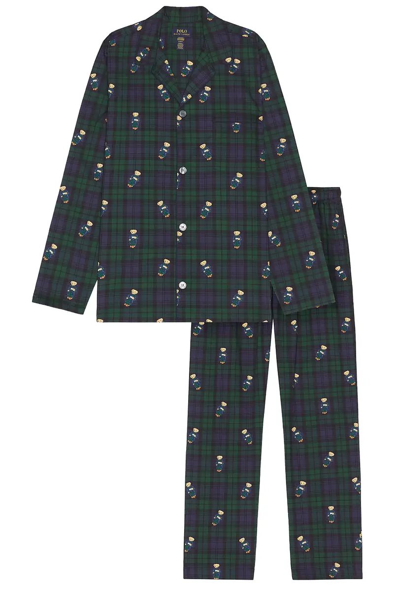 Polo Ralph Lauren Woven Long Sleeve PJ Top & PJ Pant Set | Thumbnail 4 Polo Ralph Lauren Woven Long Sleeve PJ Top & PJ Pant Set | Thumbnail 4