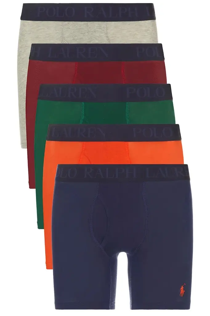 Polo Ralph Lauren 4D Flex Cooling Cotton Modal Boxer Brief 5 Pack