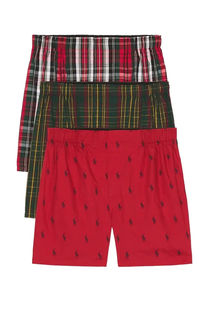 Polo Ralph Lauren Classic Fit Cotton 3 Pack Woven Boxers