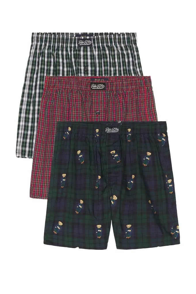 Polo Ralph Lauren Holiday Gift Set 3 Pack Woven Boxers