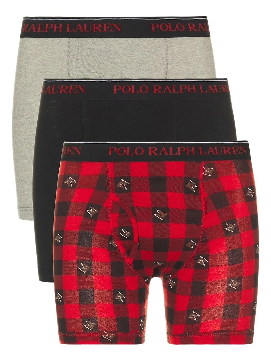 Polo Ralph Lauren Classic Fit Cotton Boxer Briefs 3 Pack
