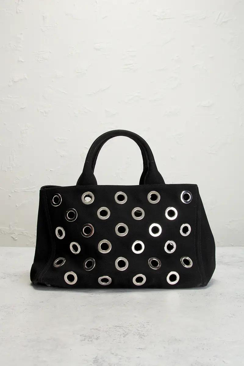 Prada Prada Grommet Canapa Tote Bag | Thumbnail 3