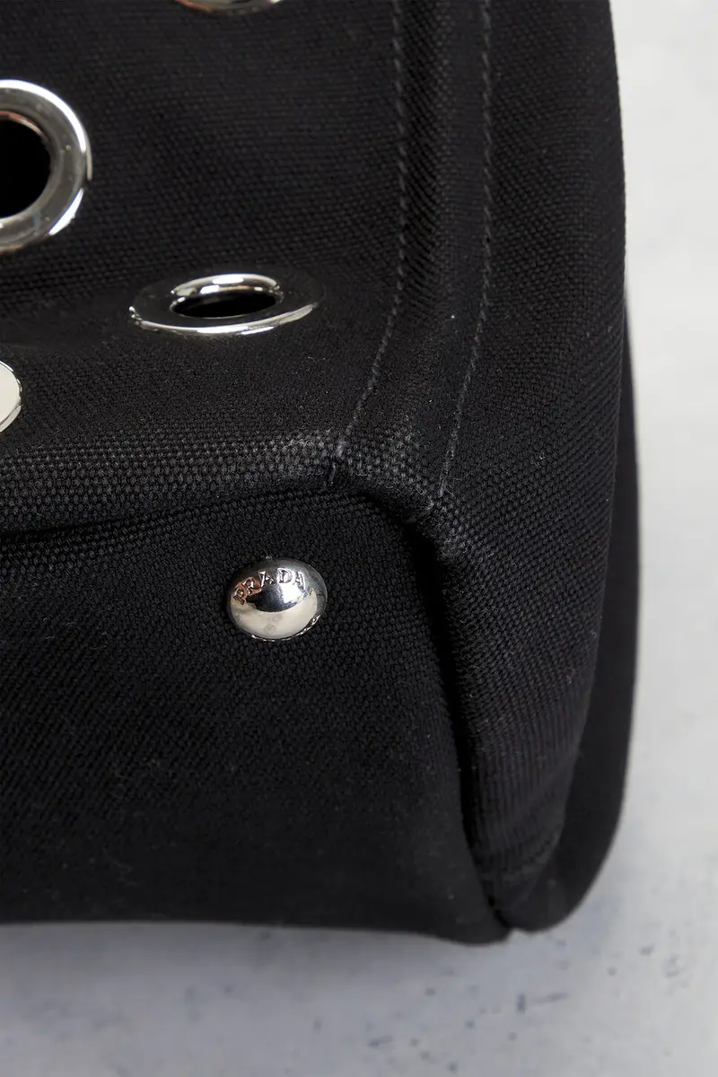 Prada Prada Grommet Canapa Tote Bag | Thumbnail 8