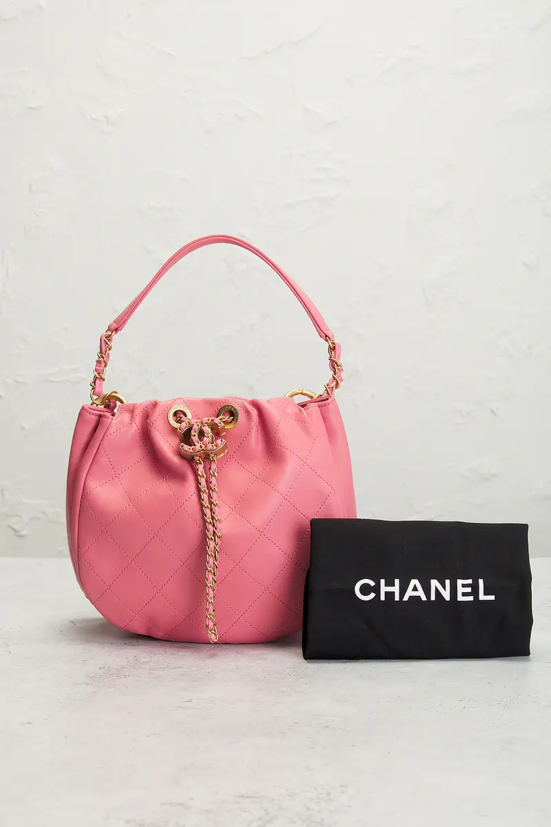 Chanel Chanel Calfskin Drawstring Bucket Bag | Thumbnail 8 Chanel Chanel Calfskin Drawstring Bucket Bag | Thumbnail 8