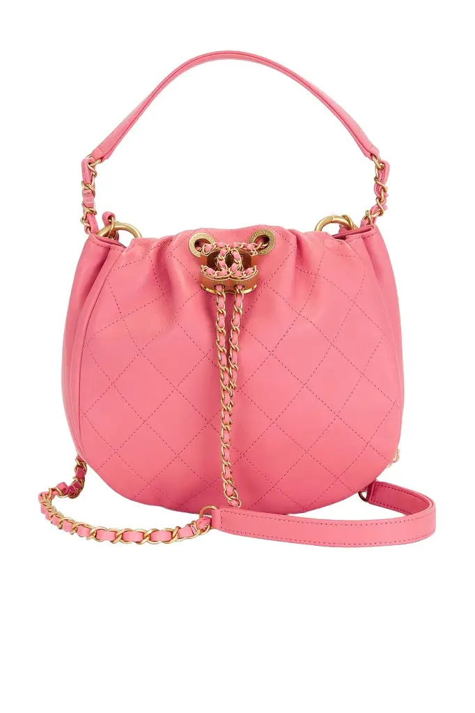 Chanel Calfskin Drawstring Bucket Bag Chanel Calfskin Drawstring Bucket Bag