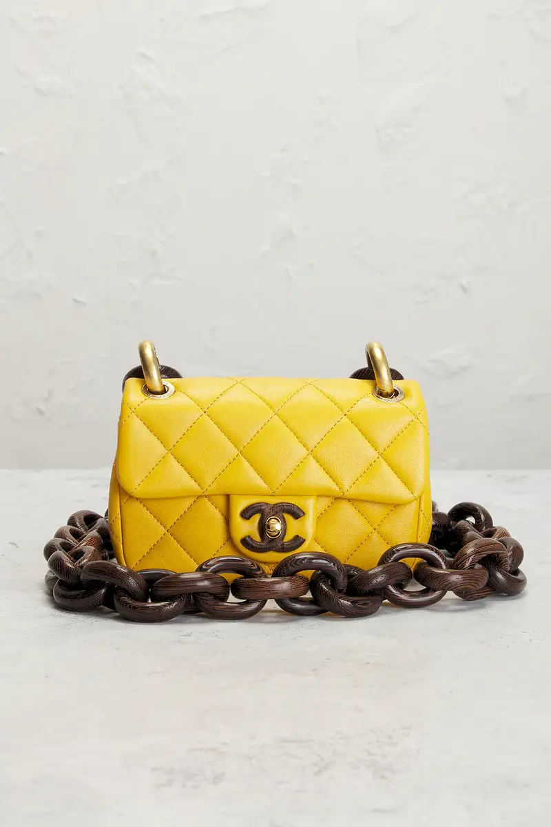 Chanel Chanel Lambskin Paris-Dakar Wenge Wood Mini Square Flap Bag | Thumbnail 2 Chanel Chanel Lambskin Paris-Dakar Wenge Wood Mini Square Flap Bag | Thumbnail 2