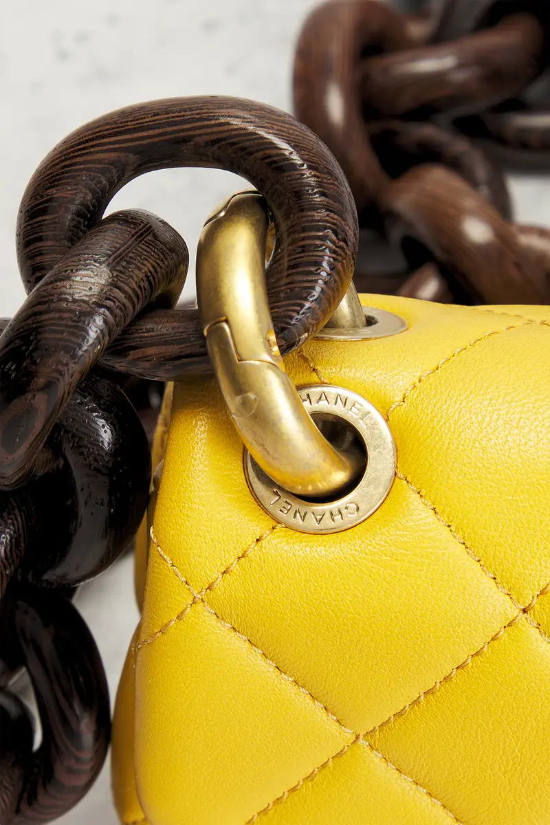 Chanel Chanel Lambskin Paris-Dakar Wenge Wood Mini Square Flap Bag | Thumbnail 7 Chanel Chanel Lambskin Paris-Dakar Wenge Wood Mini Square Flap Bag | Thumbnail 7