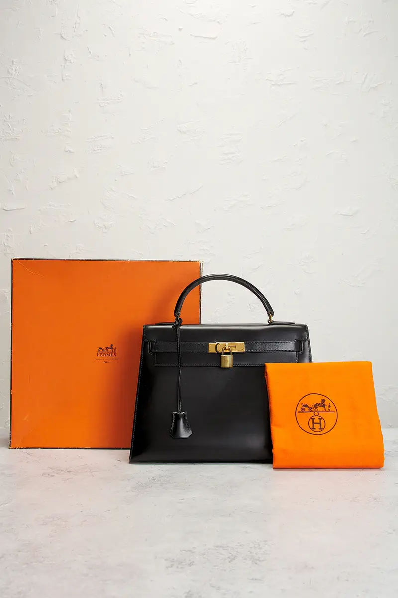 HERMÈS Hermes Box Kelly 32 Sellier Handbag | Thumbnail 10 HERMÈS Hermes Box Kelly 32 Sellier Handbag | Thumbnail 10