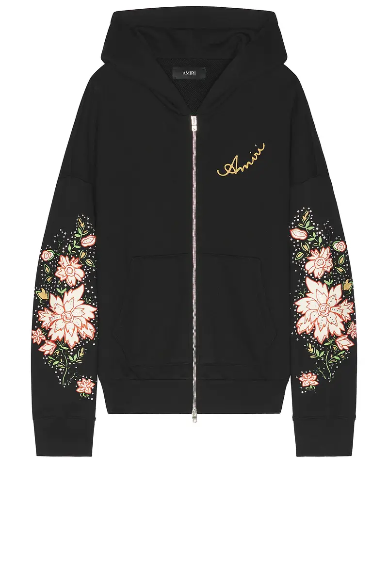 AMIRI Floral Sleeve OS Zipped Hoodie | Thumbnail 5 AMIRI Floral Sleeve OS Zipped Hoodie | Thumbnail 5