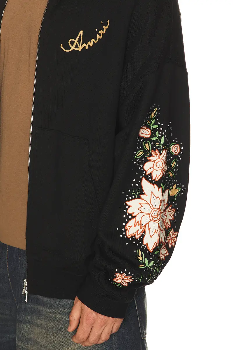 AMIRI Floral Sleeve OS Zipped Hoodie | Thumbnail 6 AMIRI Floral Sleeve OS Zipped Hoodie | Thumbnail 6