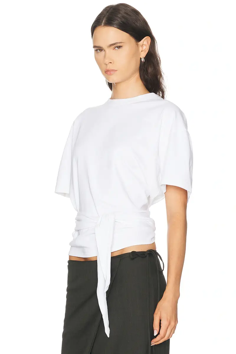 St. Agni Cotton Jersey Split Back Tee | Thumbnail 2