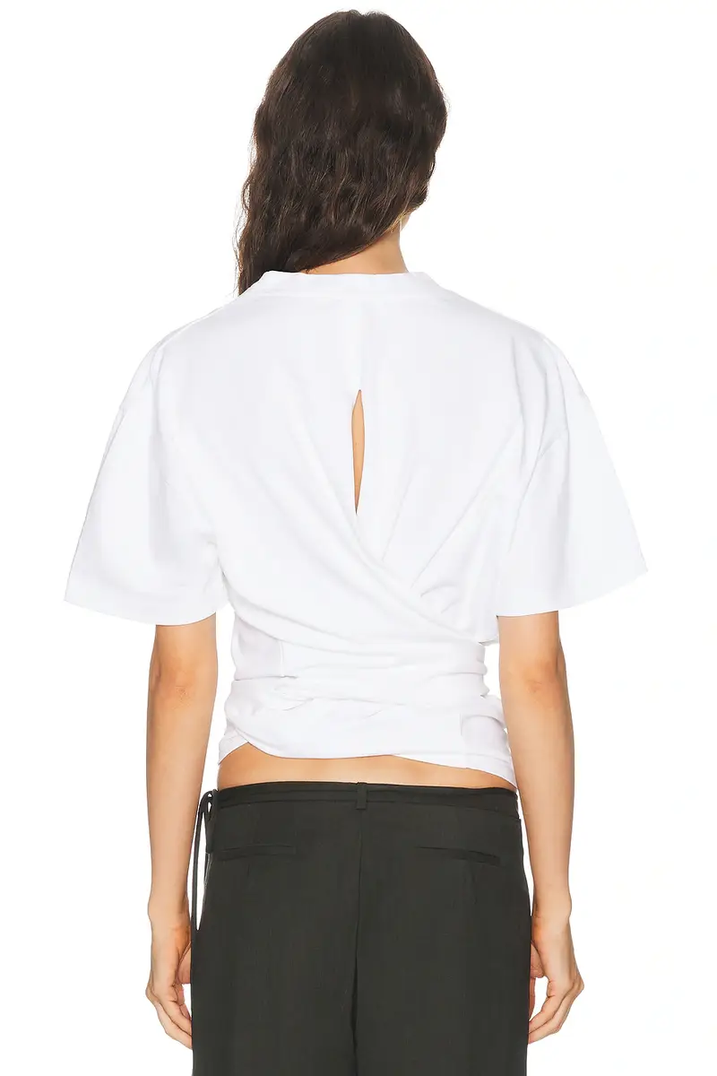 St. Agni Cotton Jersey Split Back Tee | Thumbnail 3
