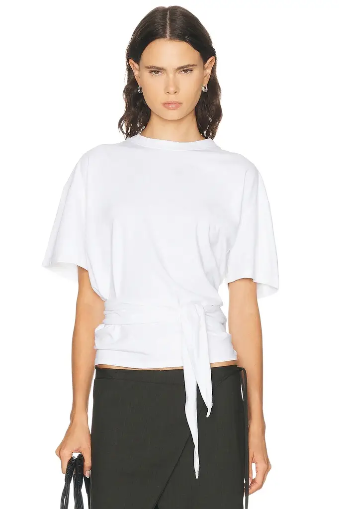 Cotton Jersey Split Back Tee Cotton Jersey Split Back Tee