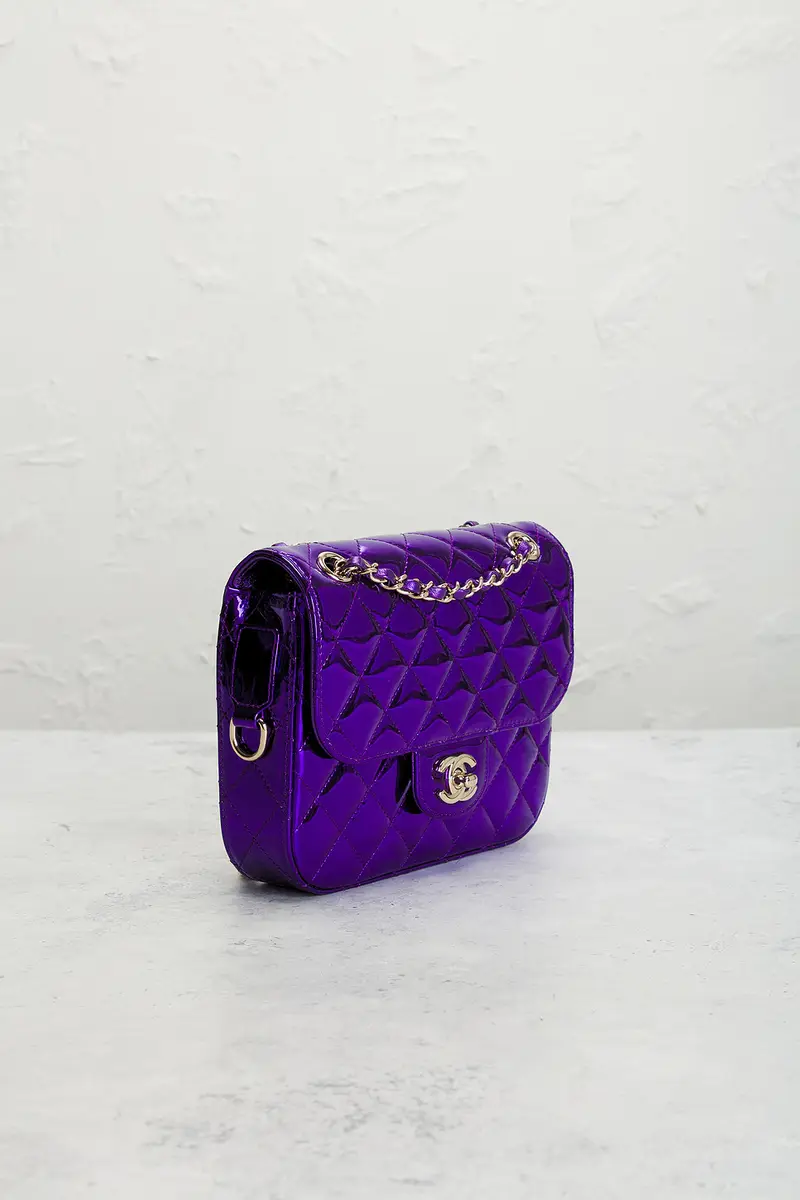Chanel Chanel Patent Mini Hollywood Boulevard Flap Bag | Thumbnail 4 Chanel Chanel Patent Mini Hollywood Boulevard Flap Bag | Thumbnail 4