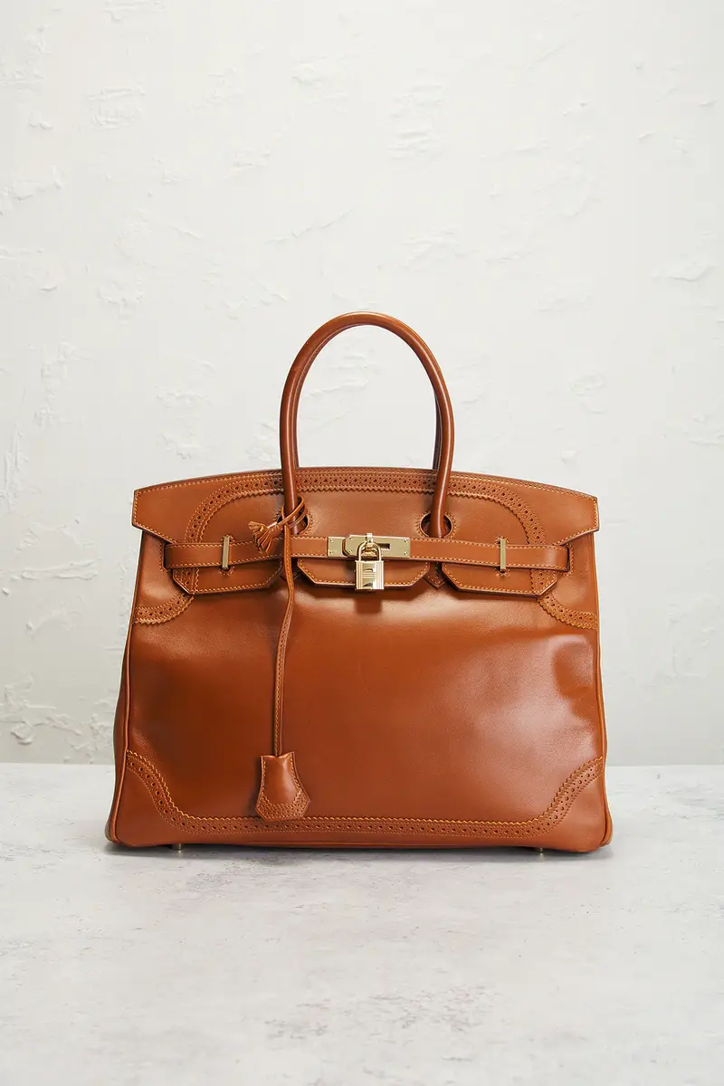HERMÈS Hermes Tadelakt Ghillies Birkin 35 Handbag | Thumbnail 2 HERMÈS Hermes Tadelakt Ghillies Birkin 35 Handbag | Thumbnail 2