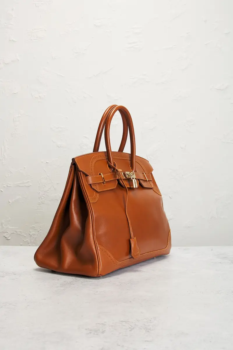 HERMÈS Hermes Tadelakt Ghillies Birkin 35 Handbag | Thumbnail 4 HERMÈS Hermes Tadelakt Ghillies Birkin 35 Handbag | Thumbnail 4