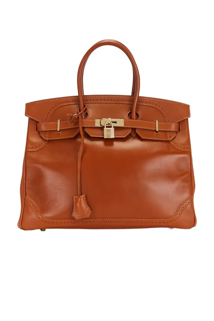 Hermes Tadelakt Ghillies Birkin 35 Handbag Hermes Tadelakt Ghillies Birkin 35 Handbag
