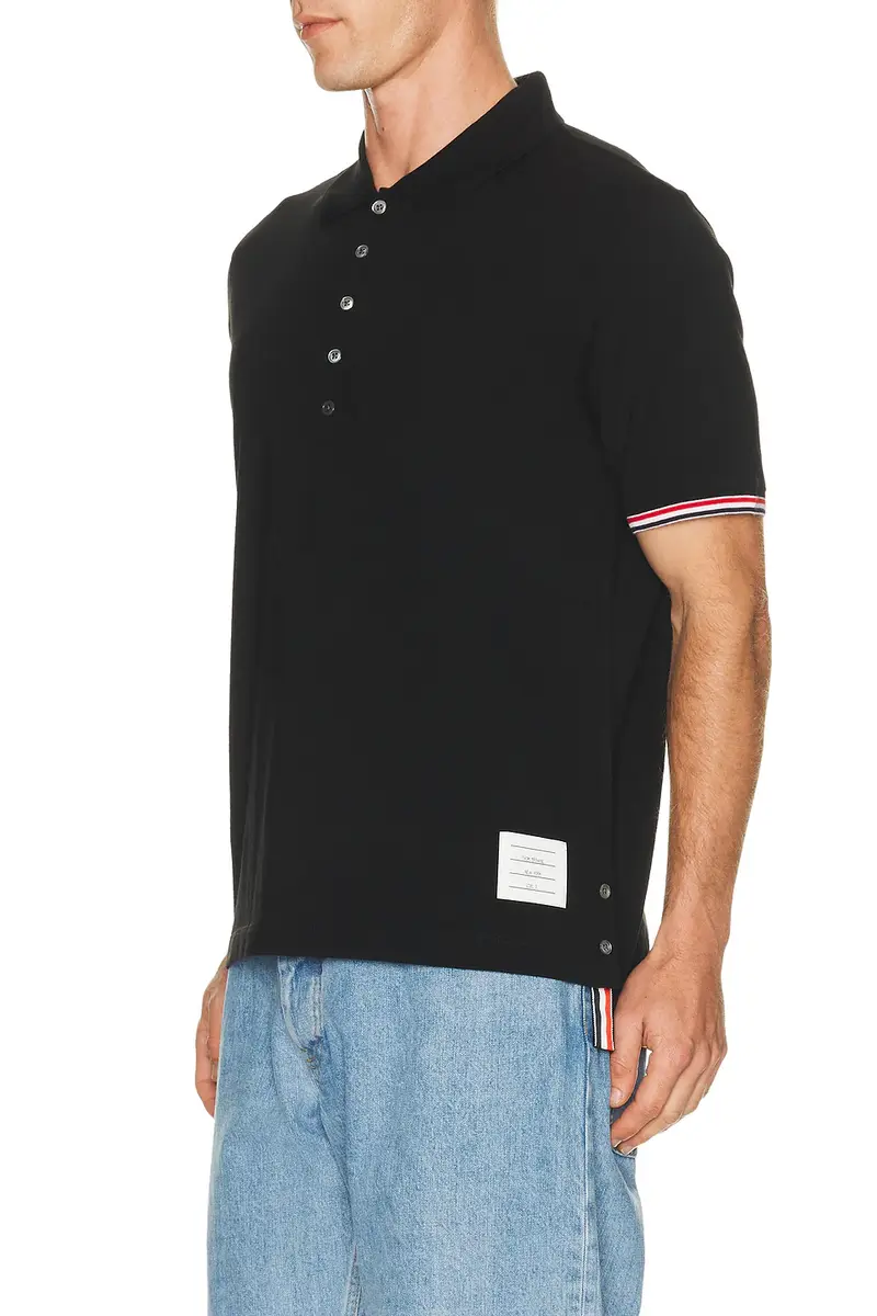 Thom Browne Short Sleeve Jersey Polo | Thumbnail 2 Thom Browne Short Sleeve Jersey Polo | Thumbnail 2