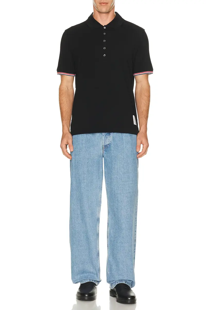 Thom Browne Short Sleeve Jersey Polo | Thumbnail 4 Thom Browne Short Sleeve Jersey Polo | Thumbnail 4