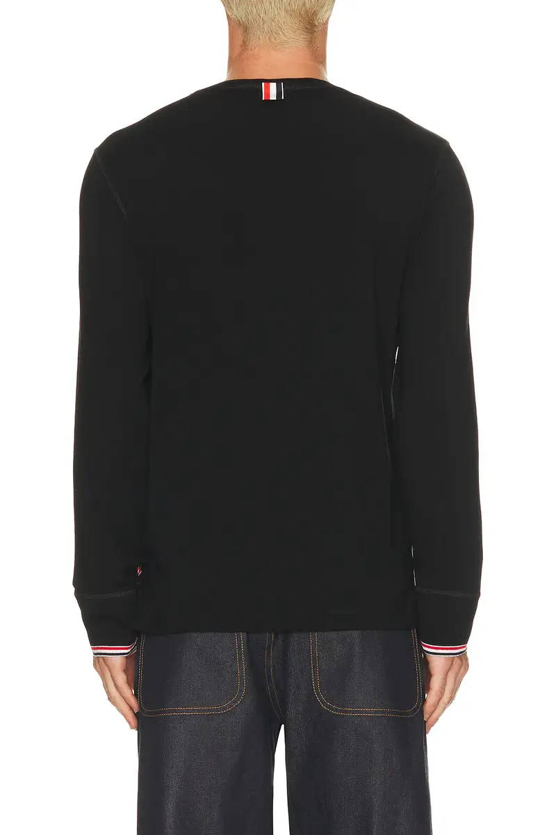 Thom Browne Long Sleeve Jersey Henley | Thumbnail 4