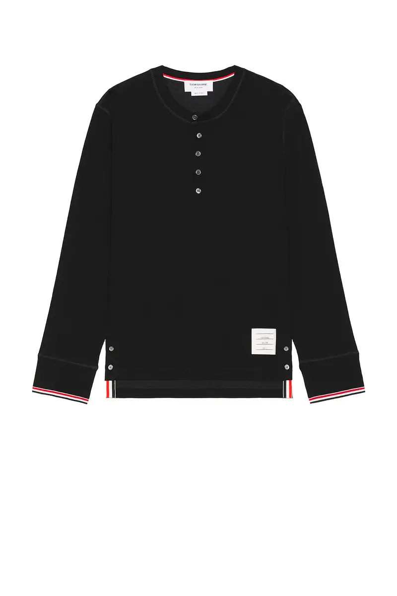 Thom Browne Long Sleeve Jersey Henley | Thumbnail 6