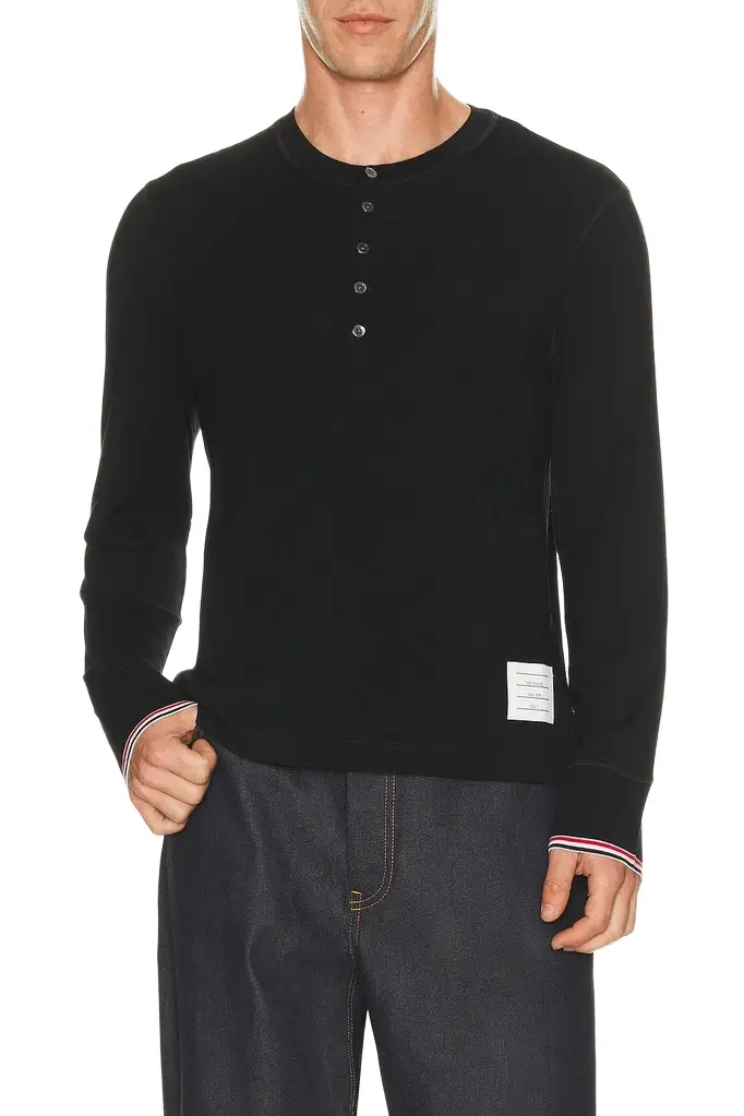 Thom Browne Long Sleeve Jersey Henley