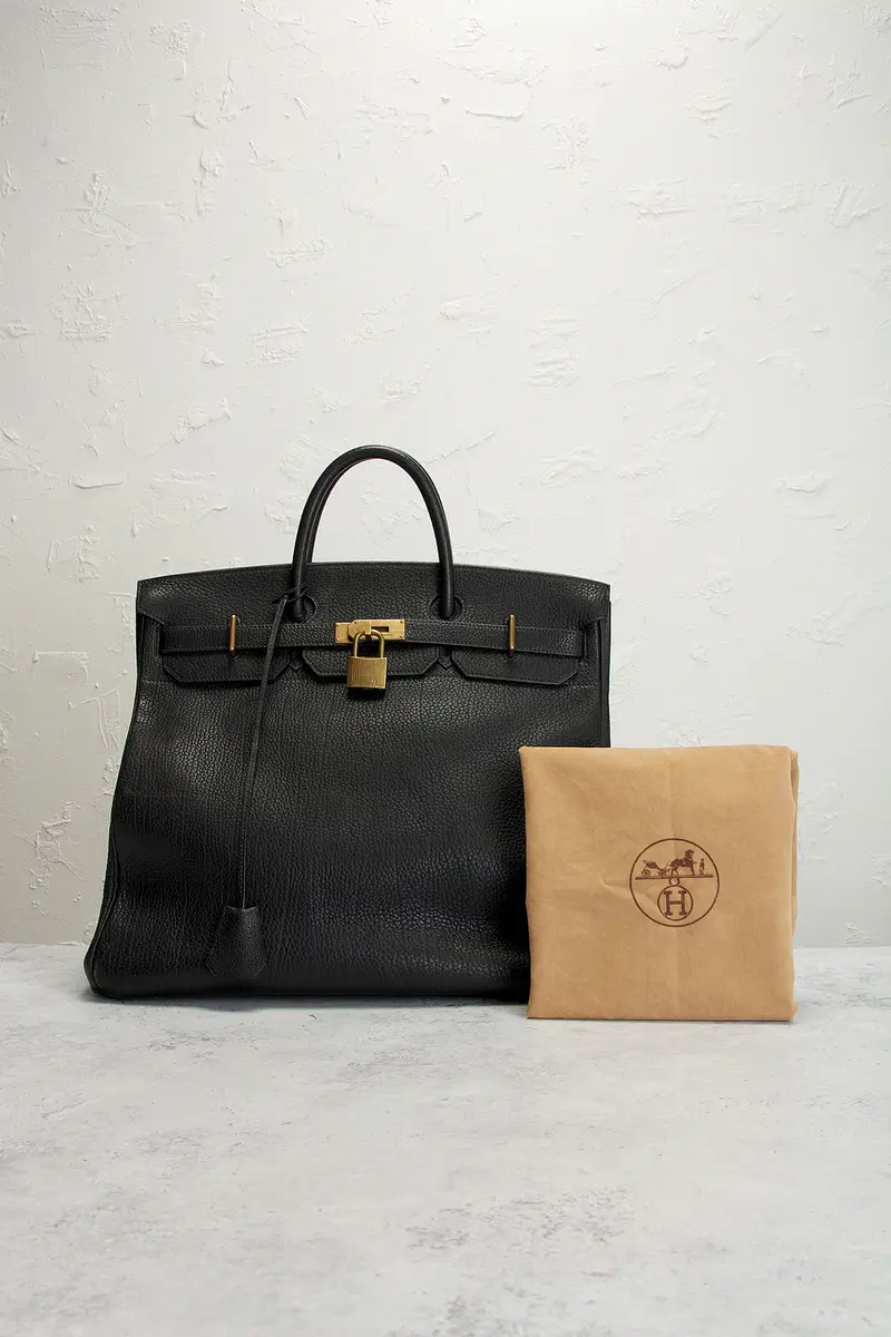 HERMÈS Hermes Fjord Haut A Courroies Birkin 45 Handbag | Thumbnail 10 HERMÈS Hermes Fjord Haut A Courroies Birkin 45 Handbag | Thumbnail 10