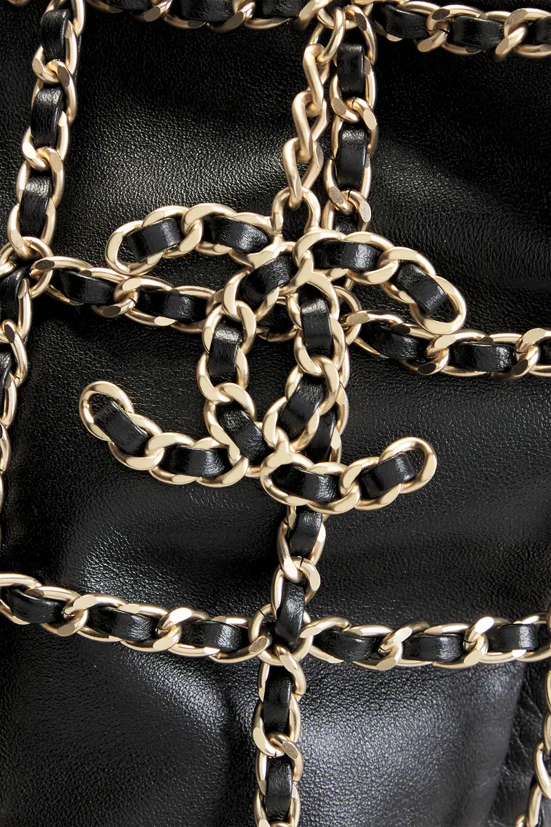Chanel Chanel Lambskin Chain Frame Shopping Tote Bag | Thumbnail 6 Chanel Chanel Lambskin Chain Frame Shopping Tote Bag | Thumbnail 6